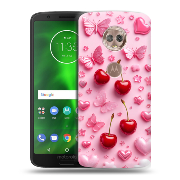 Силиконовый чехол на Motorola Moto G6 с принтом для девочек