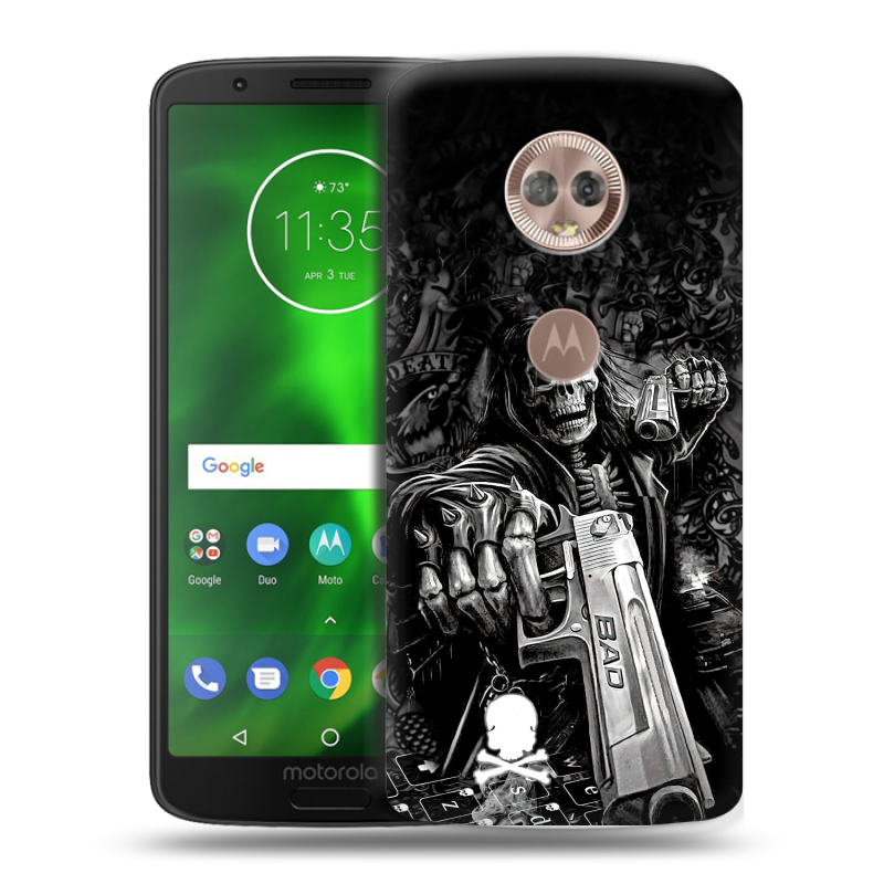 Силиконовый чехол на Motorola Moto G6 с принтом Скелет Силиконовый чехол на Motorola Moto G6 с принтом Скелет