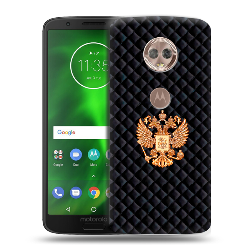 Силиконовый чехол на Motorola Moto G6 с принтом Герб России принт Силиконовый чехол на Motorola Moto G6 с принтом Герб России принт