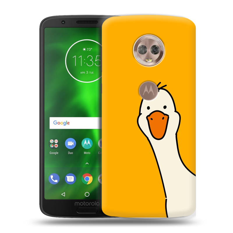 Пластиковый чехол на Motorola Moto G6 с принтом Утка Пластиковый чехол на Motorola Moto G6 с принтом Утка