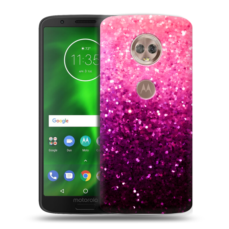 Силиконовый чехол на Motorola Moto G6 с принтом Блестки Силиконовый чехол на Motorola Moto G6 с принтом Блестки