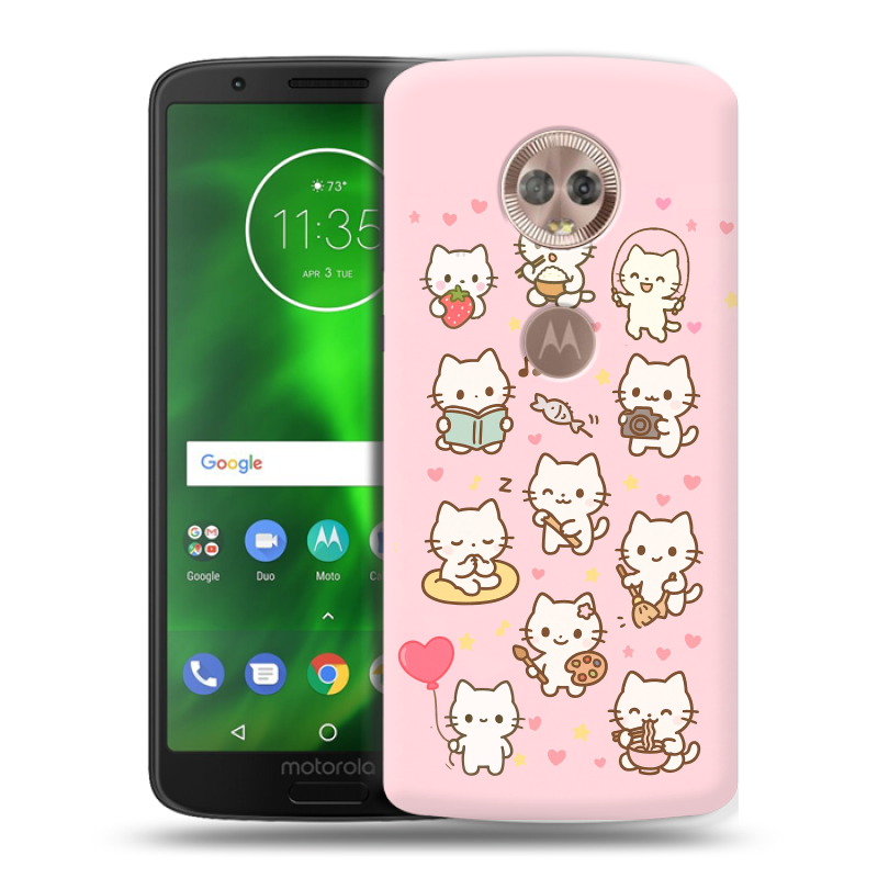 Силиконовый чехол на Motorola Moto G6 с принтом Hello Kitty Хелоу Кити Силиконовый чехол на Motorola Moto G6 с принтом Hello Kitty Хелоу Кити
