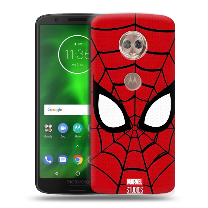 Пластиковый чехол на Motorola Moto G6 с принтом человек паук spiderman Пластиковый чехол на Motorola Moto G6 с принтом человек паук spiderman