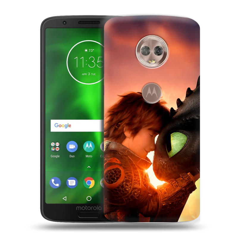 Пластиковый чехол на Motorola Moto G6 с принтом Как приручить дракона Пластиковый чехол на Motorola Moto G6 с принтом Как приручить дракона