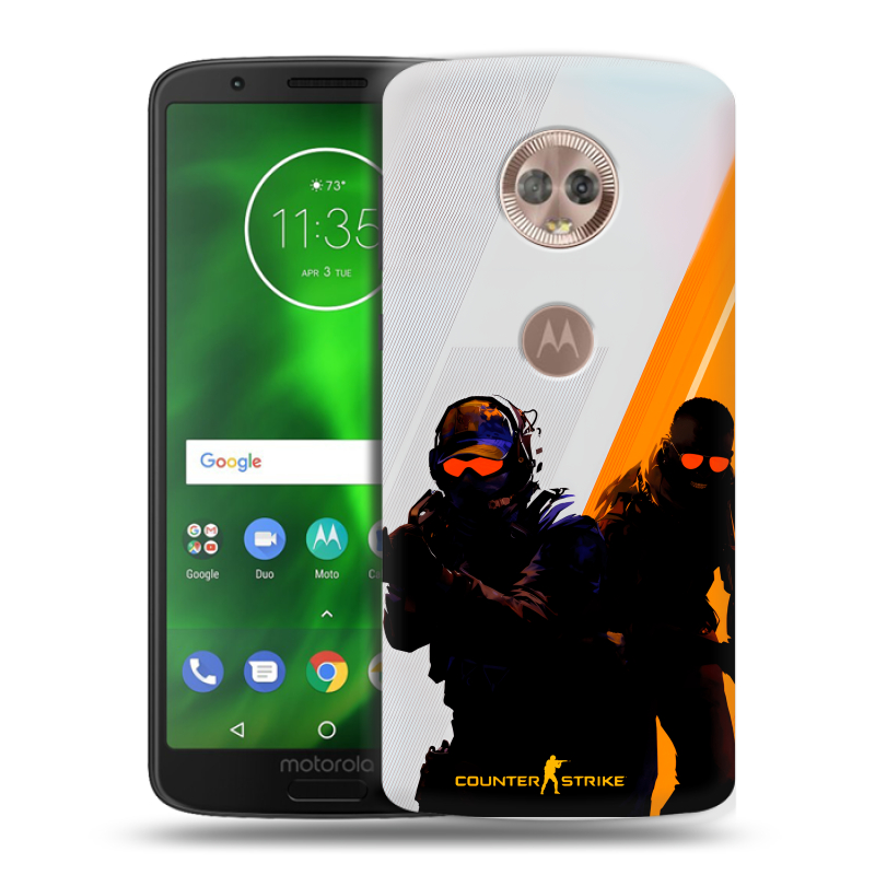 Силиконовый чехол на Motorola Moto G6 с принтом Контер страйк Counter strike Силиконовый чехол на Motorola Moto G6 с принтом Контер страйк Counter strike