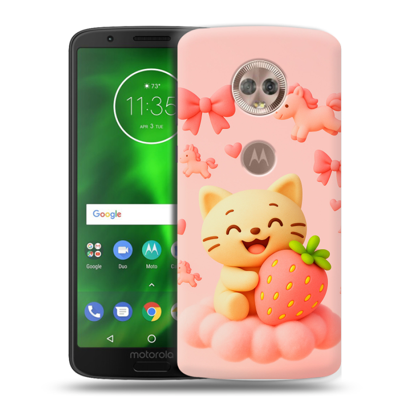 Силиконовый чехол на Motorola Moto G6 с принтом для девочек Силиконовый чехол на Motorola Moto G6 с принтом для девочек