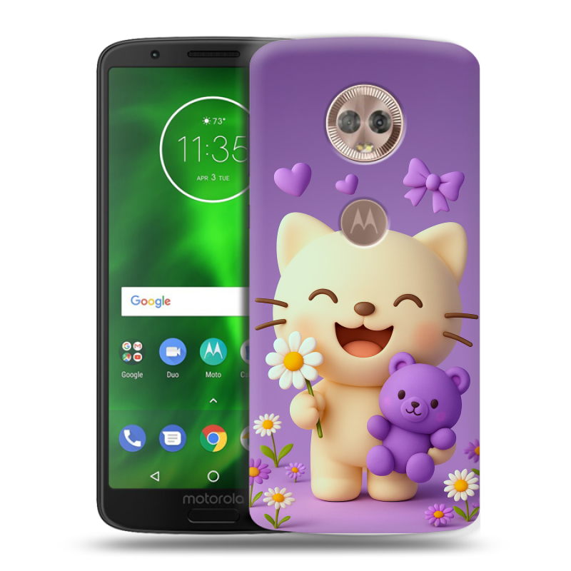 Силиконовый чехол на Motorola Moto G6 с принтом для девочек Силиконовый чехол на Motorola Moto G6 с принтом для девочек