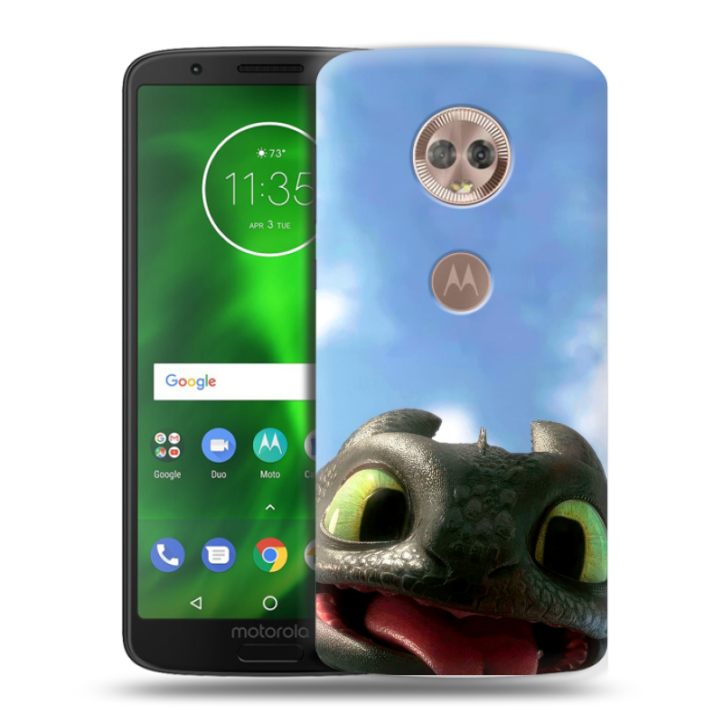 Пластиковый чехол на Motorola Moto G6 с принтом Как приручить дракона Пластиковый чехол на Motorola Moto G6 с принтом Как приручить дракона
