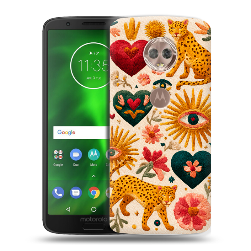 Силиконовый чехол на Motorola Moto G6 с принтом Модный принт Силиконовый чехол на Motorola Moto G6 с принтом Модный принт