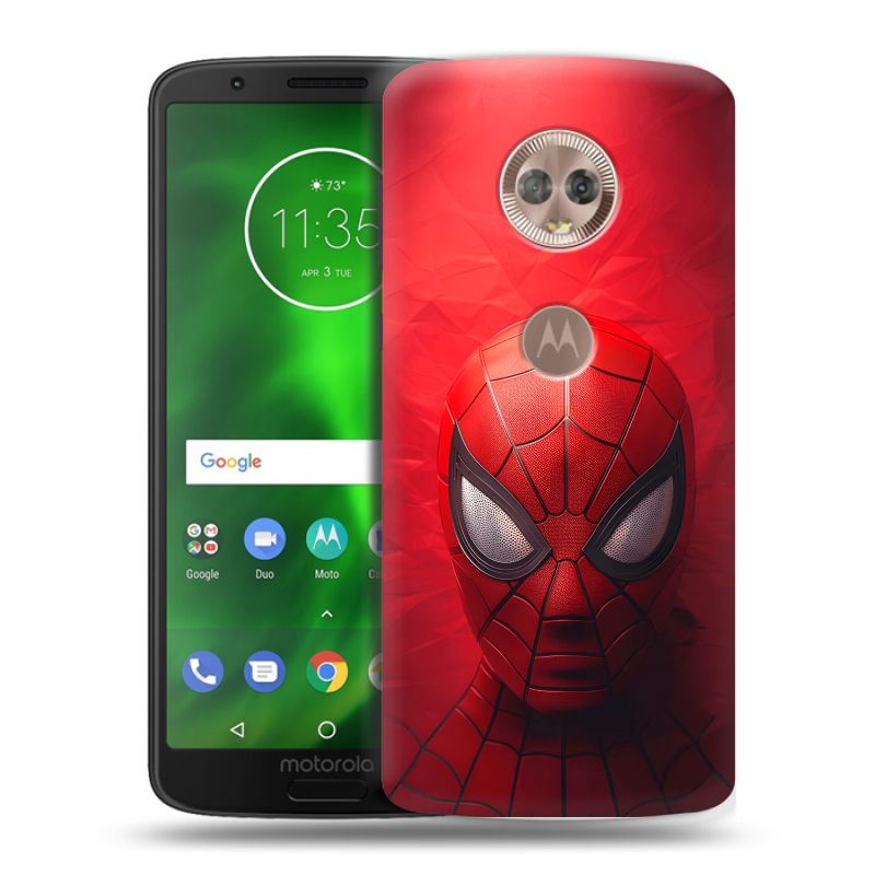 Пластиковый чехол на Motorola Moto G6 с принтом Spiderman Человек паук Пластиковый чехол на Motorola Moto G6 с принтом Spiderman Человек паук