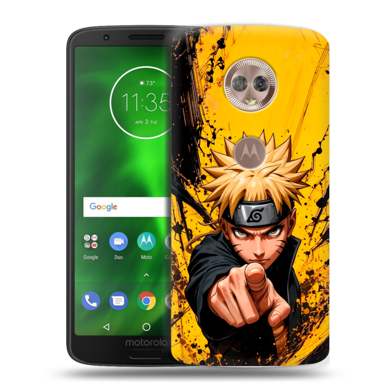 Силиконовый чехол на Motorola Moto G6 с принтом Naruto Наруто Силиконовый чехол на Motorola Moto G6 с принтом Naruto Наруто