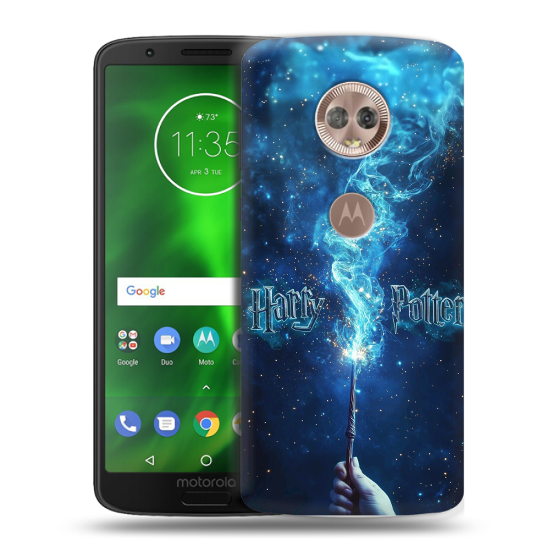 Силиконовый чехол на Motorola Moto G6 с принтом Harry Potter Гарри Поттер Силиконовый чехол на Motorola Moto G6 с принтом Harry Potter Гарри Поттер