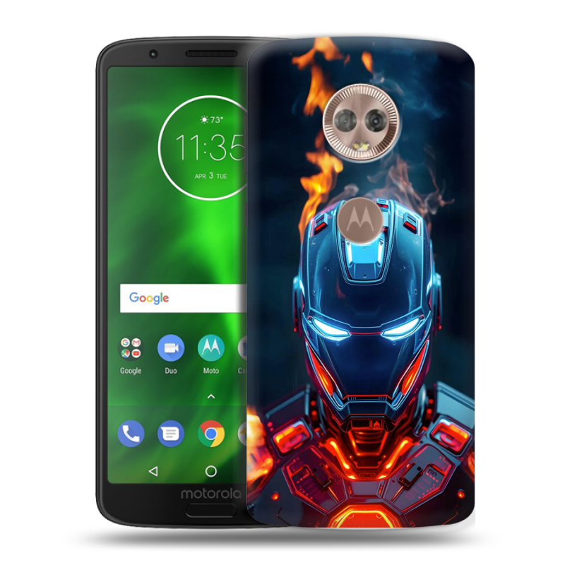 Пластиковый чехол на Motorola Moto G6 с принтом IronMan Железный человек Пластиковый чехол на Motorola Moto G6 с принтом IronMan Железный человек