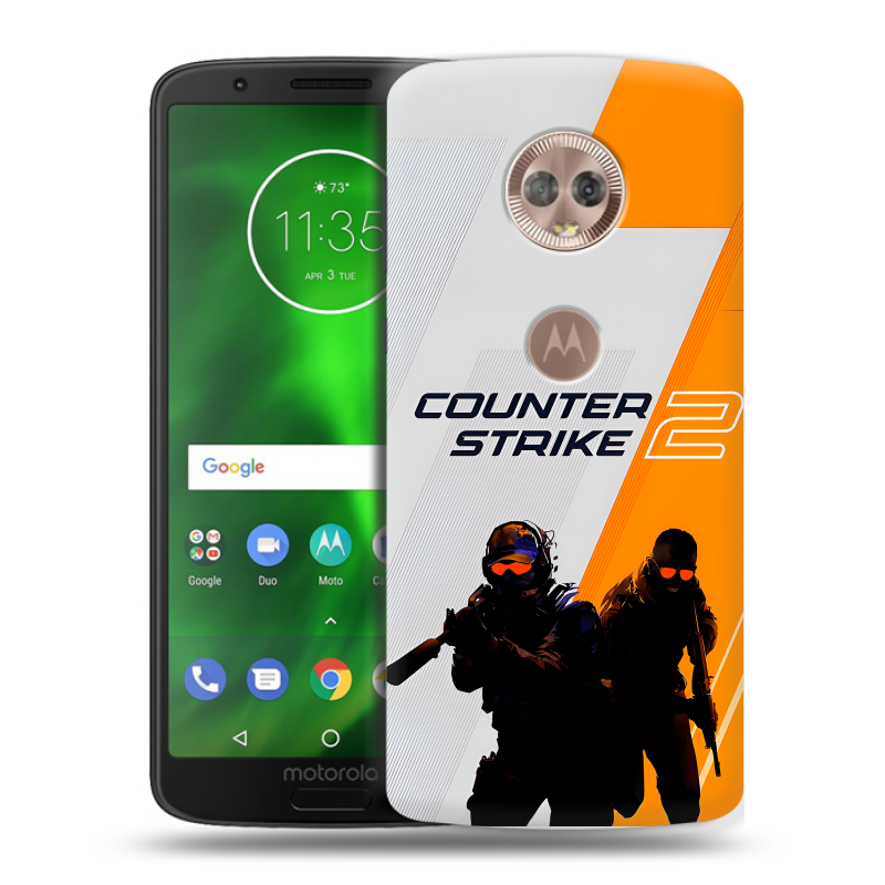 Силиконовый чехол на Motorola Moto G6 с принтом Counter Strike Силиконовый чехол на Motorola Moto G6 с принтом Counter Strike