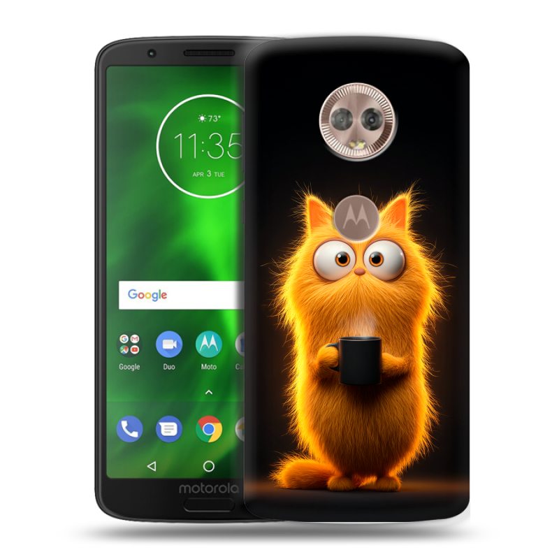 Пластиковый чехол на Motorola Moto G6 с принтом Смешной кот Пластиковый чехол на Motorola Moto G6 с принтом Смешной кот
