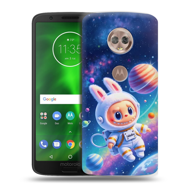 Пластиковый чехол на Motorola Moto G6 с принтом Labubu Лабубу Пластиковый чехол на Motorola Moto G6 с принтом Labubu Лабубу