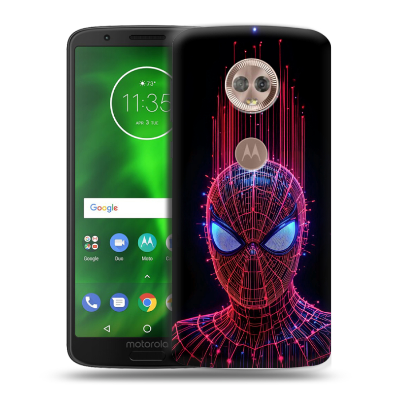 Пластиковый чехол на Motorola Moto G6 с принтом Spiderman Человек паук Пластиковый чехол на Motorola Moto G6 с принтом Spiderman Человек паук
