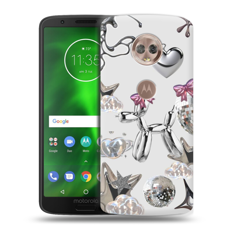 Пластиковый чехол на Motorola Moto G6 с принтом Y2K Пластиковый чехол на Motorola Moto G6 с принтом Y2K