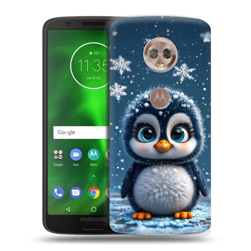 Силиконовый чехол на Motorola Moto G6 с принтом Новый год Силиконовый чехол на Motorola Moto G6 с принтом Новый год