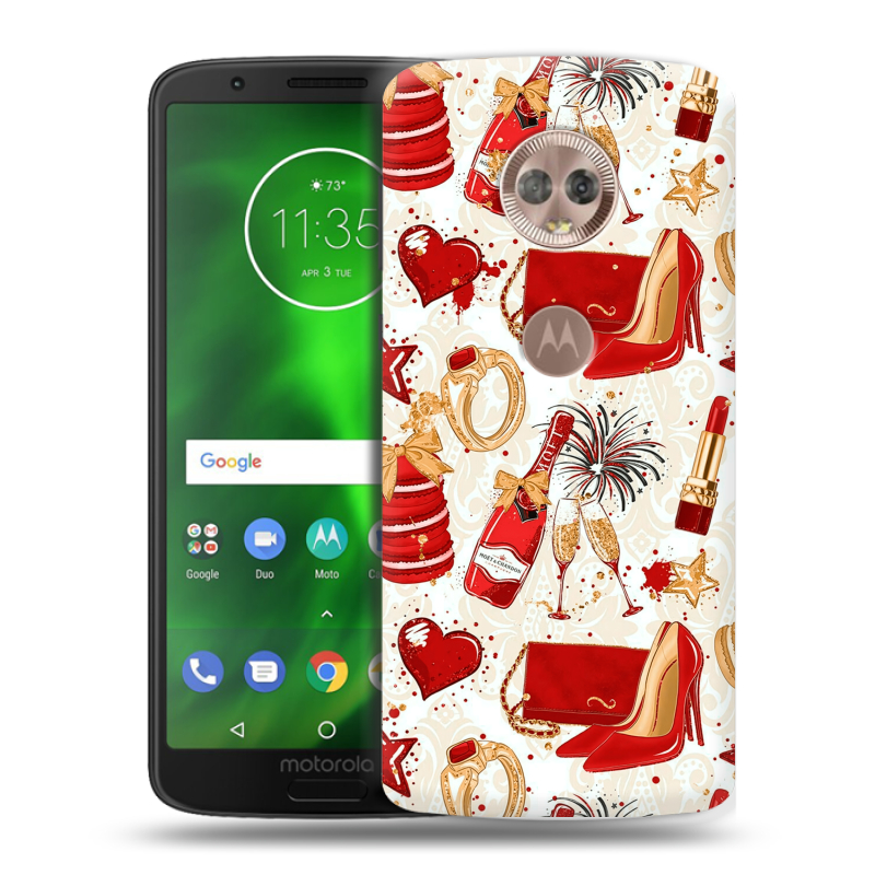 Пластиковый чехол на Motorola Moto G6 с принтом Новый год Пластиковый чехол на Motorola Moto G6 с принтом Новый год