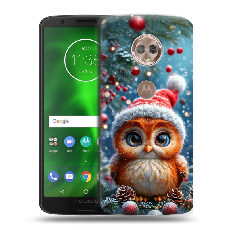 Пластиковый чехол на Motorola Moto G6 с принтом Новый год Пластиковый чехол на Motorola Moto G6 с принтом Новый год