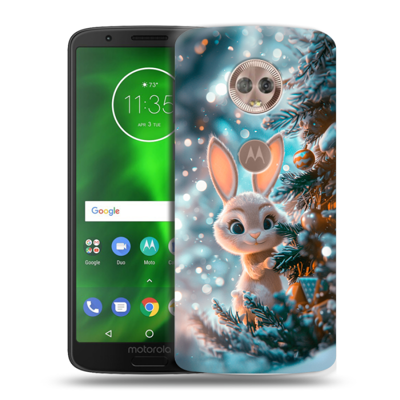 Пластиковый чехол на Motorola Moto G6 с принтом Новый год Пластиковый чехол на Motorola Moto G6 с принтом Новый год