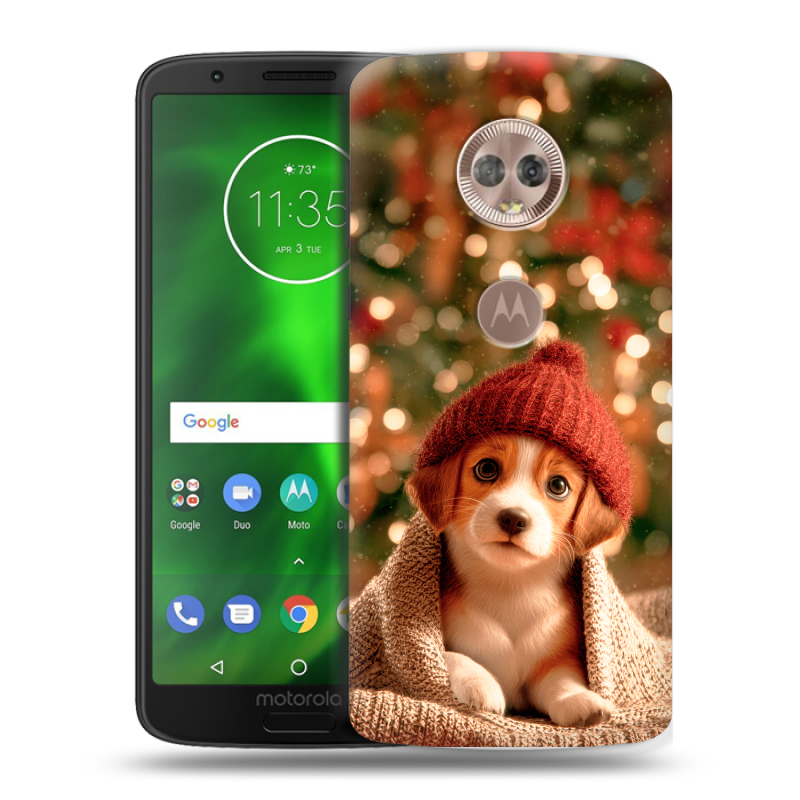 Пластиковый чехол на Motorola Moto G6 с принтом Новый год Пластиковый чехол на Motorola Moto G6 с принтом Новый год