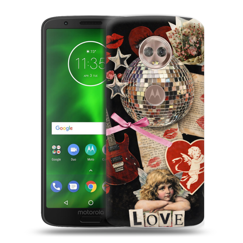 Силиконовый чехол на Motorola Moto G6 с принтом для девочек Силиконовый чехол на Motorola Moto G6 с принтом для девочек