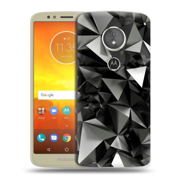 Силиконовый чехол на Motorola Moto E5 с принтом Черные кристаллы