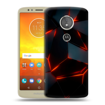 Силиконовый чехол на Motorola Moto E5 с принтом Яркие абстракции