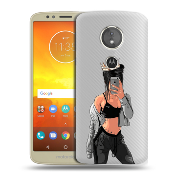 Силиконовый чехол на Motorola Moto E5 с принтом Женские принты