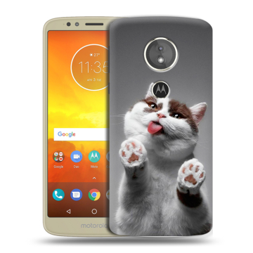 Силиконовый чехол на Motorola Moto E5 с принтом Коты