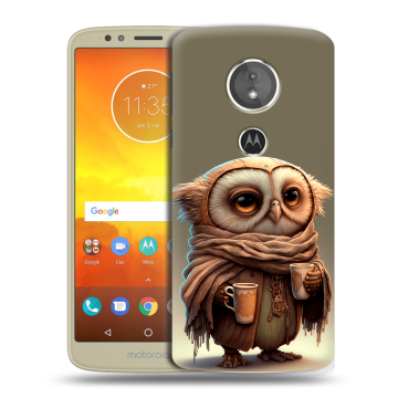 Силиконовый чехол на Motorola Moto E5 с принтом Сова