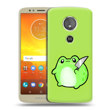 Силиконовый чехол на Motorola Moto E5 с принтом Лягушенок