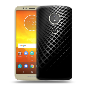 Силиконовый чехол на Motorola Moto E5 с принтом Текстура металла