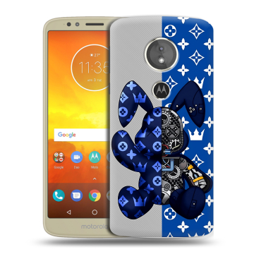Силиконовый чехол на Motorola Moto E5 с принтом Луи робот