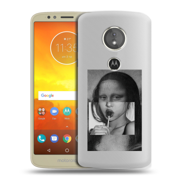 Силиконовый чехол на Motorola Moto E5 с принтом Мона Лиза