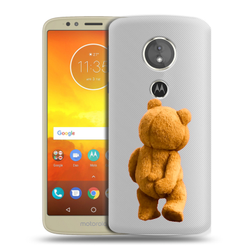 Силиконовый чехол на Motorola Moto E5 с принтом Медведь