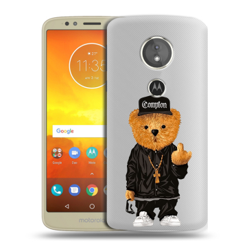 Силиконовый чехол на Motorola Moto E5 с принтом Плюшевый медведь