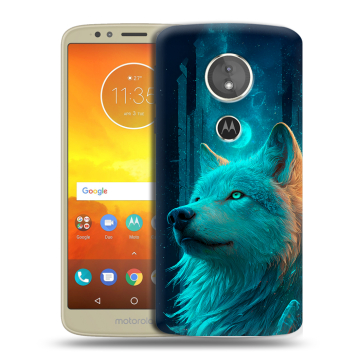 Силиконовый чехол на Motorola Moto E5 с принтом бабочки саккура