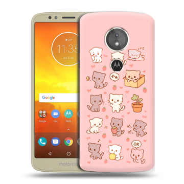 Силиконовый чехол на Motorola Moto E5 с принтом Hello Kitty Хелоу Кити