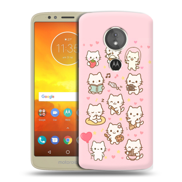 Силиконовый чехол на Motorola Moto E5 с принтом Hello Kitty Хелоу Кити