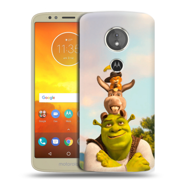 Силиконовый чехол на Motorola Moto E5 с принтом Шрек Shrek