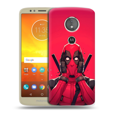 Силиконовый чехол на Motorola Moto E5 с принтом Дедпул Deadpool