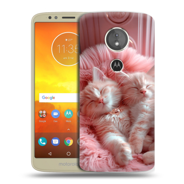 Силиконовый чехол на Motorola Moto E5 с принтом котята котики Силиконовый чехол на Motorola Moto E5 с принтом котята котики