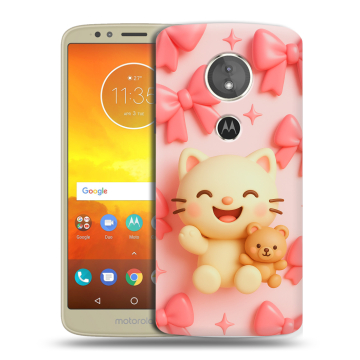 Силиконовый чехол на Motorola Moto E5 с принтом для девочек