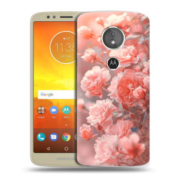 Силиконовый чехол на Motorola Moto E5 с принтом Розы цветы