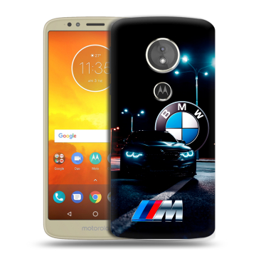 Силиконовый чехол на Motorola Moto E5 с принтом БМВ BMW Силиконовый чехол на Motorola Moto E5 с принтом БМВ BMW