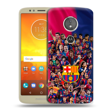 Силиконовый чехол на Motorola Moto E5 с принтом Барселона Barcelona