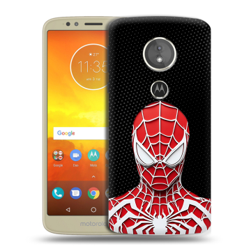 Силиконовый чехол на Motorola Moto E5 с принтом человек паук spiderman